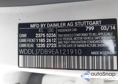 2014 Mercedes-Benz Cls 550 из США, поврежденный, VIN WDDLJ7DB9EA121910